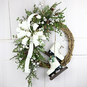 Winter Wreath with Skates
