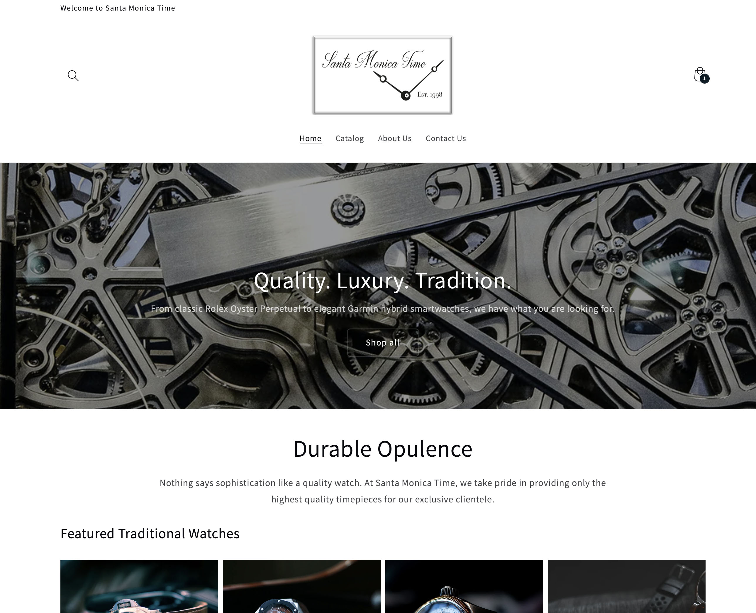Image of Santa Monica Time homepage